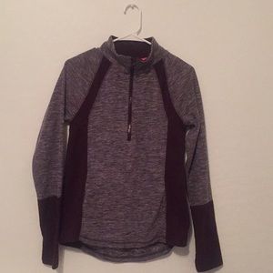 High neck half zip sweatshirt